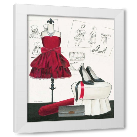 Dress Fitting II White Modern Wood Framed Art Print by Fabiano, Marco