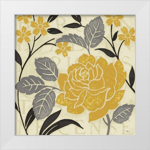 Perfect Petals II Yellow White Modern Wood Framed Art Print by Pela Studio