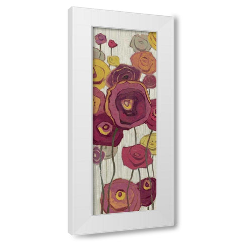 Lemongrass in Plum Panel I White Modern Wood Framed Art Print by Novak, Shirley