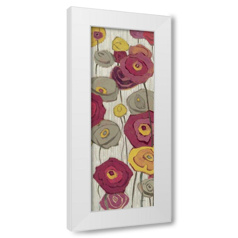 Lemongrass in Plum Panel II White Modern Wood Framed Art Print by Novak, Shirley