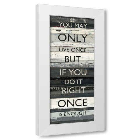 Zephyr Quote I White Modern Wood Framed Art Print by Schick, Mike