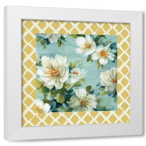 Reflections III with Border White Modern Wood Framed Art Print by Audit, Lisa