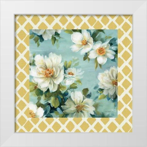 Reflections III with Border White Modern Wood Framed Art Print by Audit, Lisa