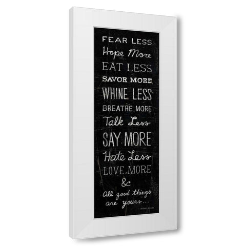 All Good Things White Modern Wood Framed Art Print by Mullan, Michael