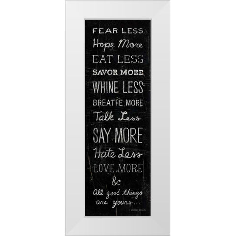 All Good Things White Modern Wood Framed Art Print by Mullan, Michael