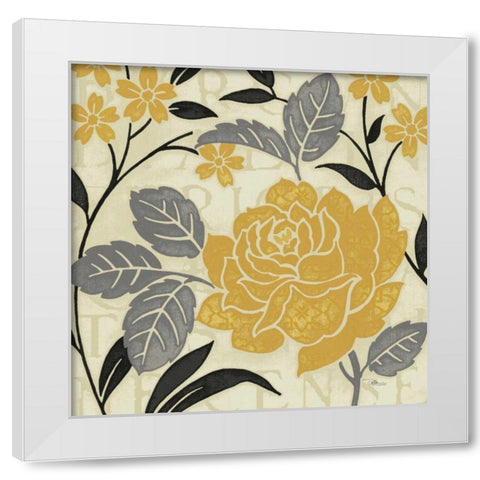 Perfect Petals II Yellow White Modern Wood Framed Art Print by Pela Studio