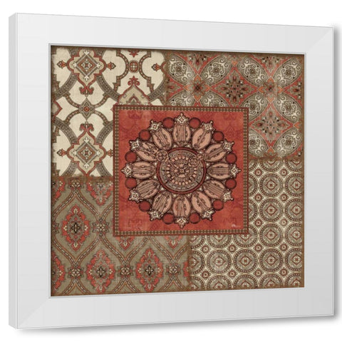 Venetian Patchwork IV White Modern Wood Framed Art Print by Pela Studio