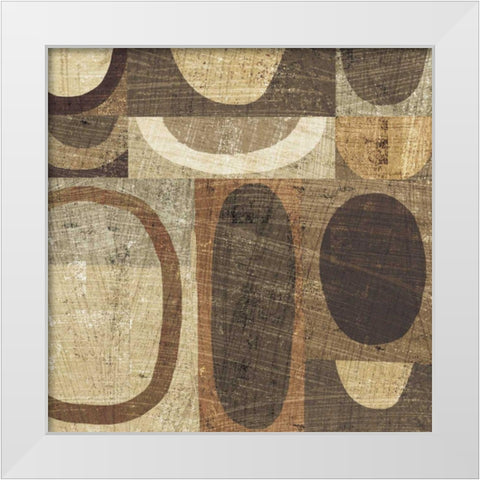 Modern Geometric Neutral I White Modern Wood Framed Art Print by Mullan, Michael