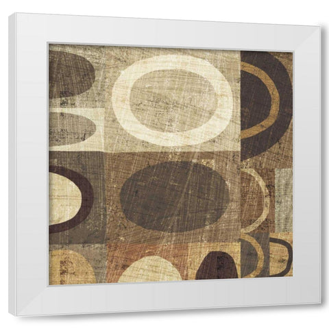 Modern Geometric Neutral II White Modern Wood Framed Art Print by Mullan, Michael