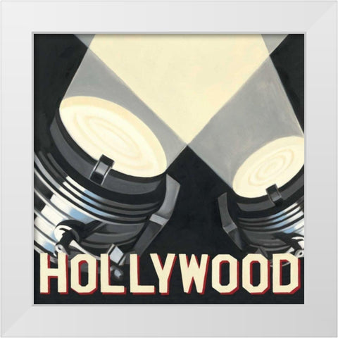 Hollywood White Modern Wood Framed Art Print by Fabiano, Marco