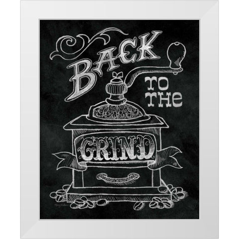 Back to the Grind No Border White Modern Wood Framed Art Print by Urban, Mary