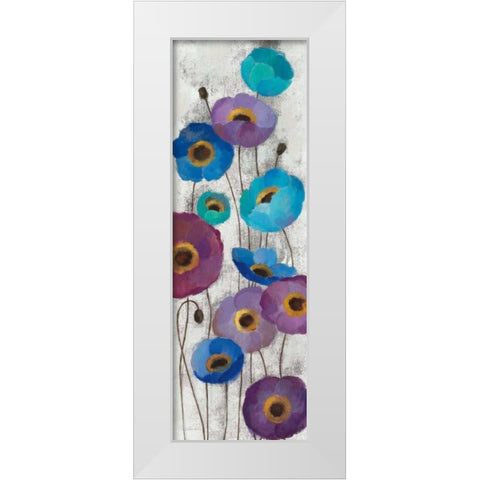 Bold Anemones Panel II White Modern Wood Framed Art Print by Vassileva, Silvia