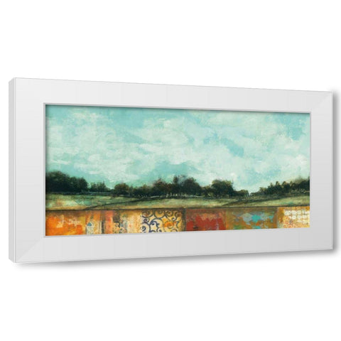 Everywhere White Modern Wood Framed Art Print by Warrick, Cheryl