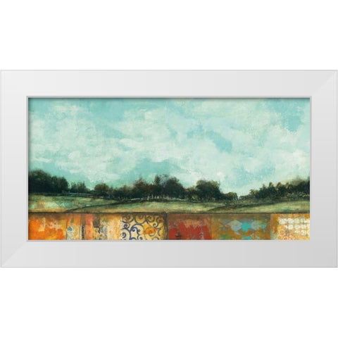 Everywhere White Modern Wood Framed Art Print by Warrick, Cheryl