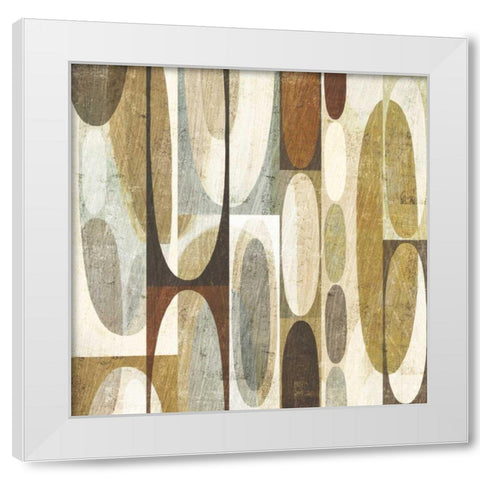 Mod Pods White Modern Wood Framed Art Print by Mullan, Michael