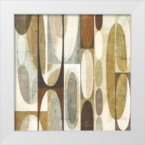 Mod Pods White Modern Wood Framed Art Print by Mullan, Michael