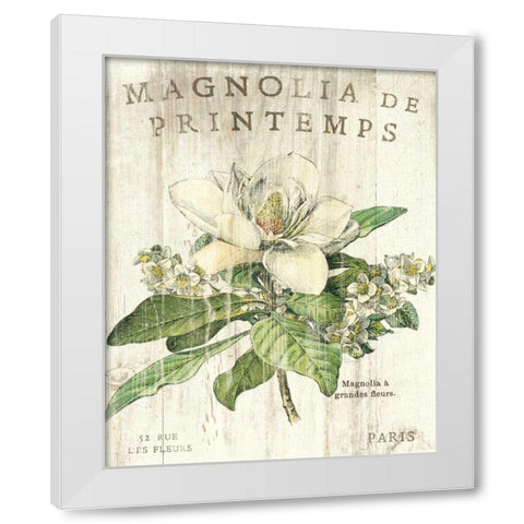 Magnolia de Printemps White Modern Wood Framed Art Print by Schlabach, Sue