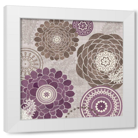 Gray Garden Melody II White Modern Wood Framed Art Print by Charron, Veronique