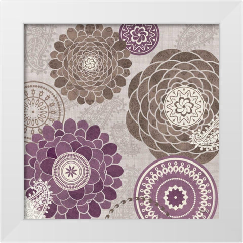 Gray Garden Melody II White Modern Wood Framed Art Print by Charron, Veronique