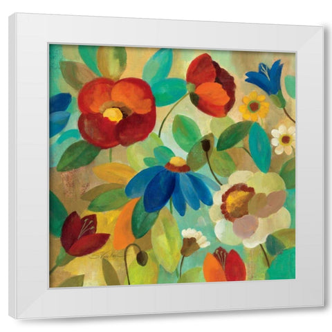 Summer Floral I White Modern Wood Framed Art Print by Vassileva, Silvia