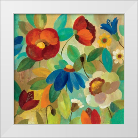 Summer Floral I White Modern Wood Framed Art Print by Vassileva, Silvia