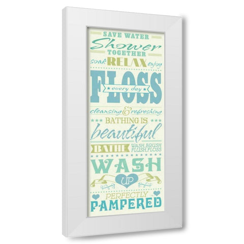 Wash Up IV White Modern Wood Framed Art Print by Pela Studio