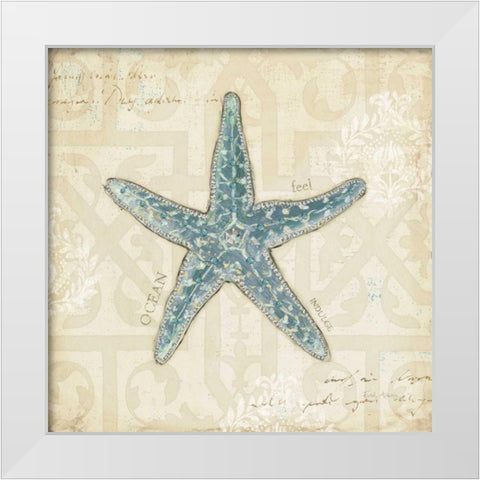 Beach Treasures II White Modern Wood Framed Art Print by Adams, Emily