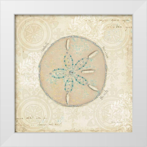 Beach Treasures IV White Modern Wood Framed Art Print by Adams, Emily