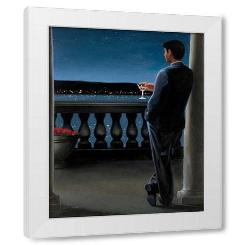 Thinking of Her White Modern Wood Framed Art Print by Wiens, James