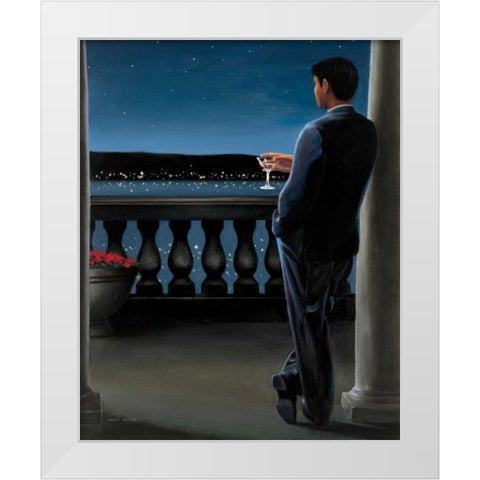 Thinking of Her White Modern Wood Framed Art Print by Wiens, James