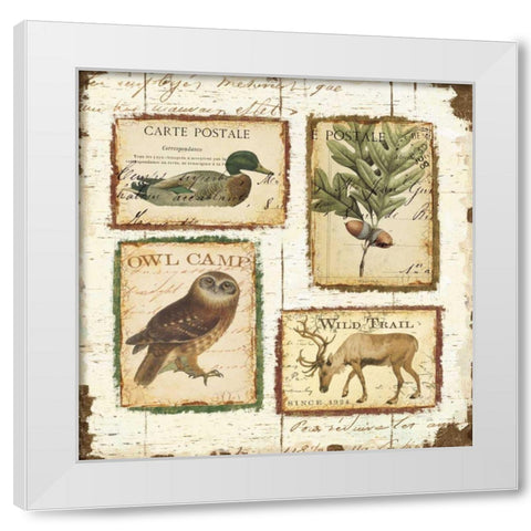 Lodge Memories I White Modern Wood Framed Art Print by Pela