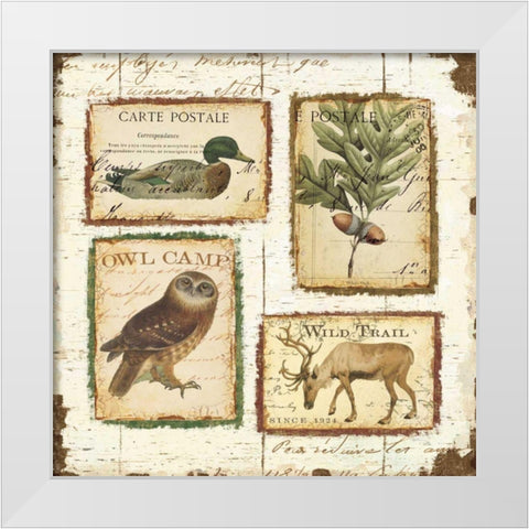 Lodge Memories I White Modern Wood Framed Art Print by Pela