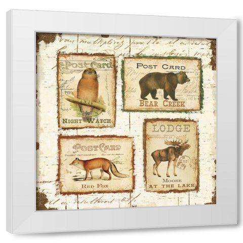 Lodge Memories II White Modern Wood Framed Art Print by Pela