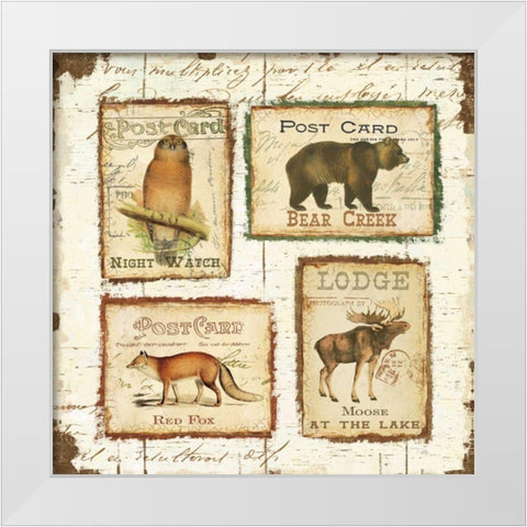 Lodge Memories II White Modern Wood Framed Art Print by Pela