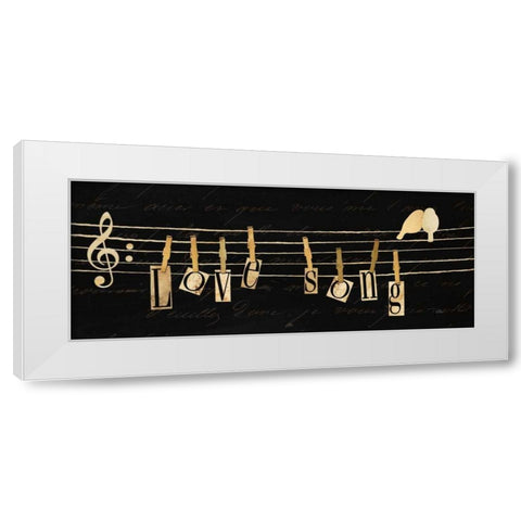 Birds Harmony II White Modern Wood Framed Art Print by Pela