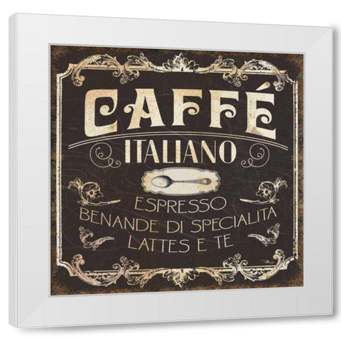 Italian Cuisine II White Modern Wood Framed Art Print by Pela Studio