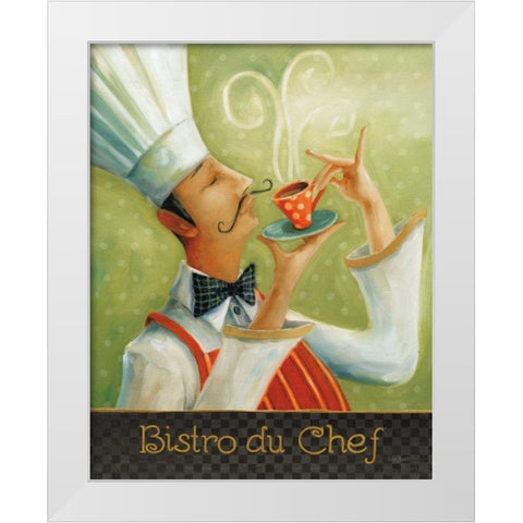 Cafe Moustache I White Modern Wood Framed Art Print by Audit, Lisa