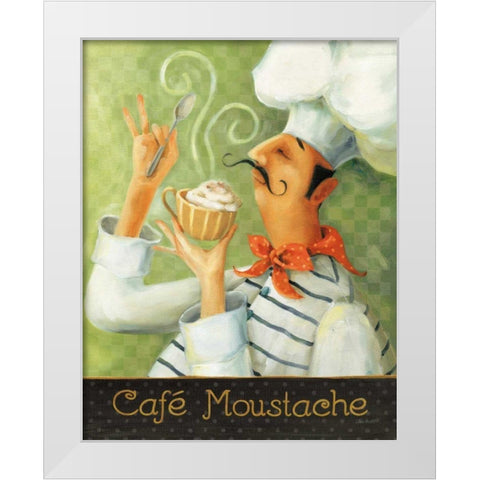 Cafe Moustache II White Modern Wood Framed Art Print by Audit, Lisa