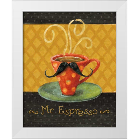 Cafe Moustache III White Modern Wood Framed Art Print by Audit, Lisa