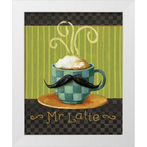 Cafe Moustache VI White Modern Wood Framed Art Print by Audit, Lisa