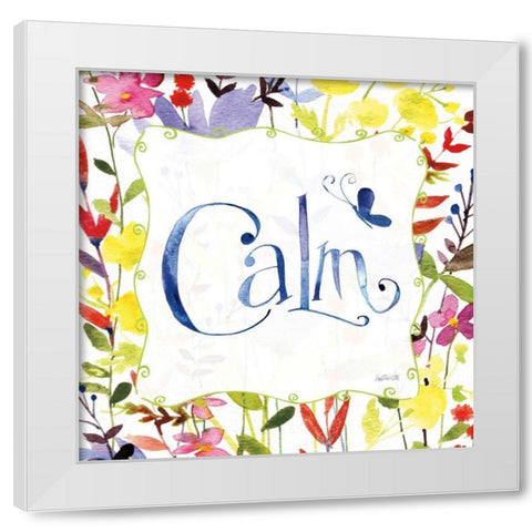 Calm White Modern Wood Framed Art Print by Tavoletti, Anne