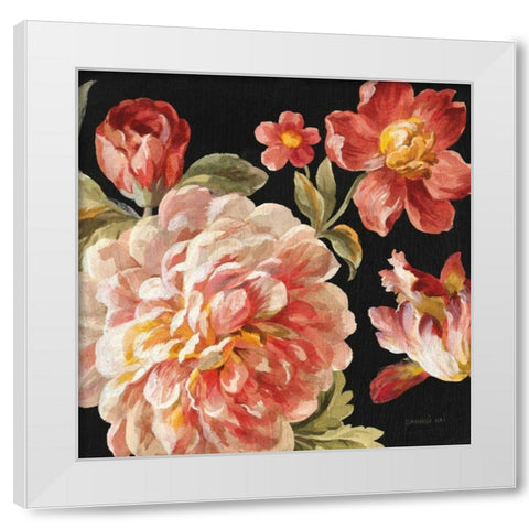 Mixed Floral IV Crop I White Modern Wood Framed Art Print by Nai, Danhui