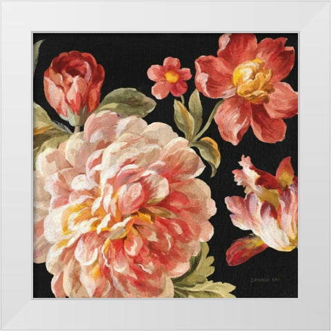 Mixed Floral IV Crop I White Modern Wood Framed Art Print by Nai, Danhui