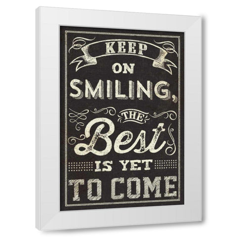 Chalk Quotes II White Modern Wood Framed Art Print by Pela Studio