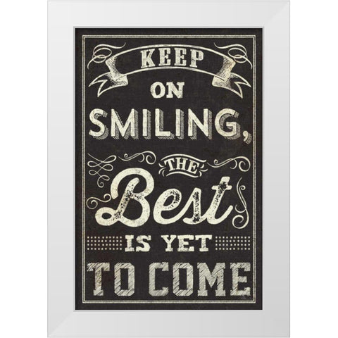 Chalk Quotes II White Modern Wood Framed Art Print by Pela Studio
