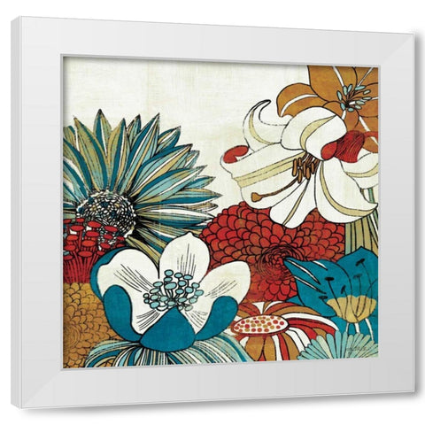 Contemporary Garden II White Modern Wood Framed Art Print by Mullan, Michael