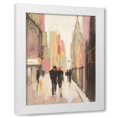 City Stroll White Modern Wood Framed Art Print by Purinton, Julia