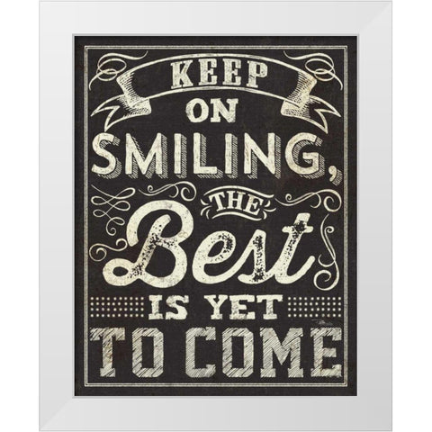 Chalk Quotes II White Modern Wood Framed Art Print by Pela Studio