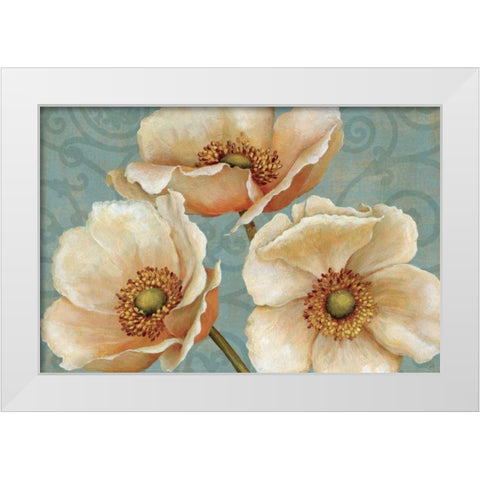 Windflower White Modern Wood Framed Art Print by Brissonnet, Daphne