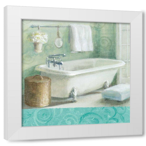 Refresh Bath Border I White Modern Wood Framed Art Print by Nai, Danhui